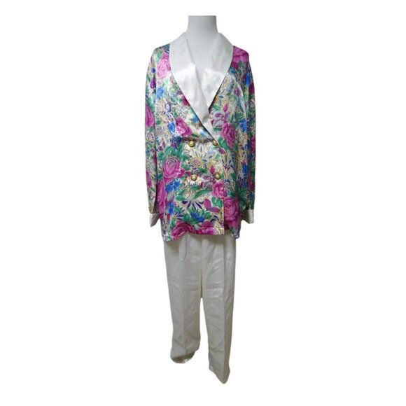 90s DEADSTOCK! Victoria's Secret floral print pajama set . size L